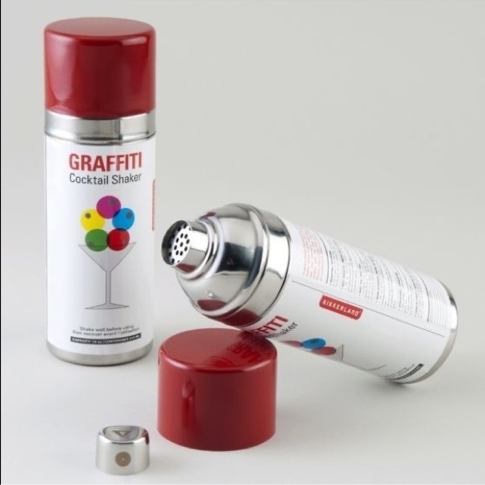 Kikkerland Graffiti Cocktail Shaker, Preowned, Hard to Find Collectible, NIB